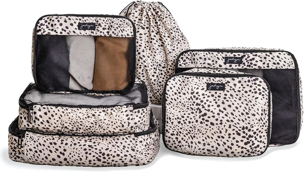 Jadyn Packing Cubes for Travel, 6-Piece Large Packing Cube Organizer Set for Suitcase, Duffel Bag, Luggage, Multiple Sizes Travel Essentials (Navy Floral)