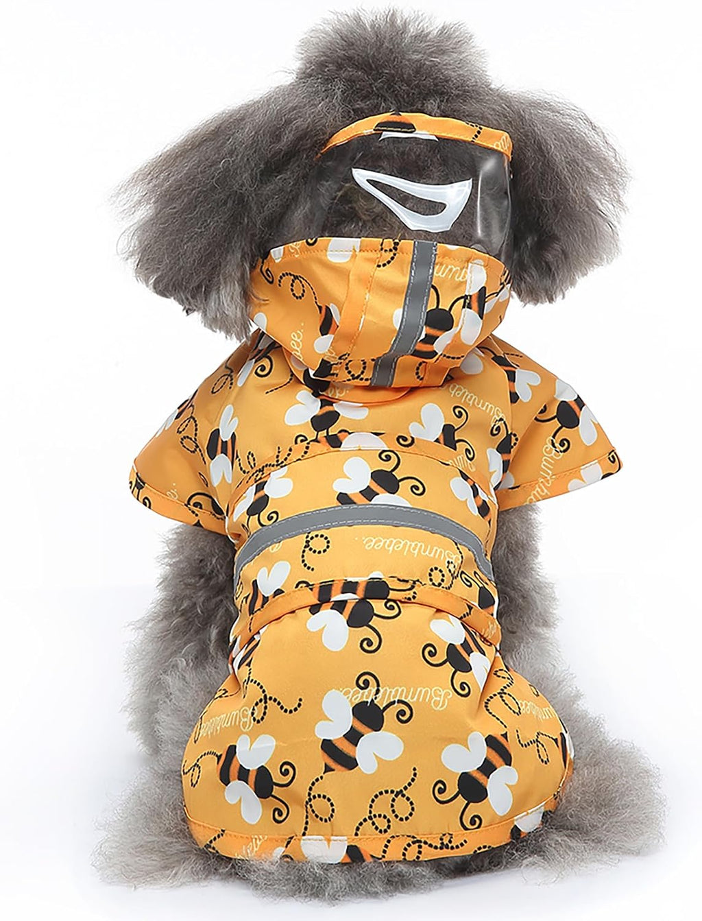 Dog Raincoat Hooded Reflective Waterproof Slicker Poncho