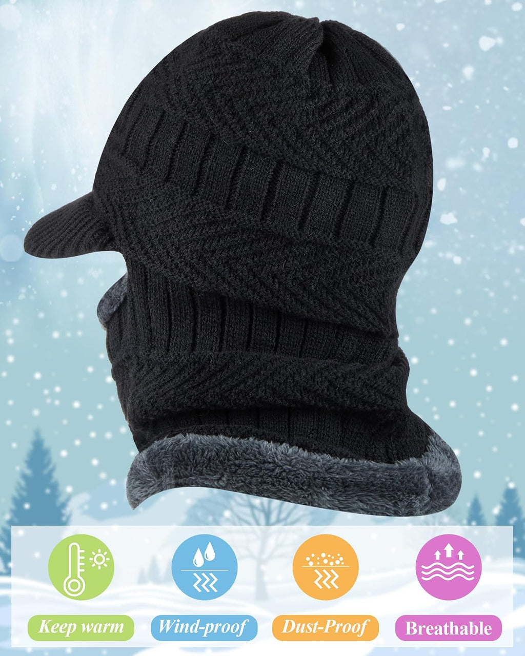 Syhood Winter Balaclava Ski Mask Fleece Lined