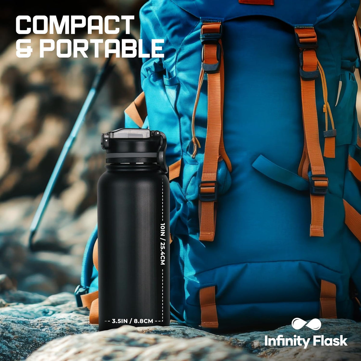 Filtered Water Bottle 32 oz Stainless Steel | Infinity Flask