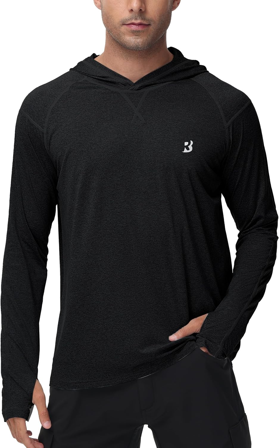 Roadbox Men's UPF 50+ Fishing Shirts, Long Sleeve UV Sun Protection Hoodie