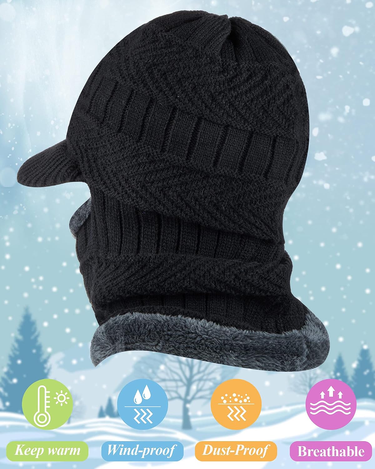 Syhood Winter Balaclava Ski Mask Fleece Lined