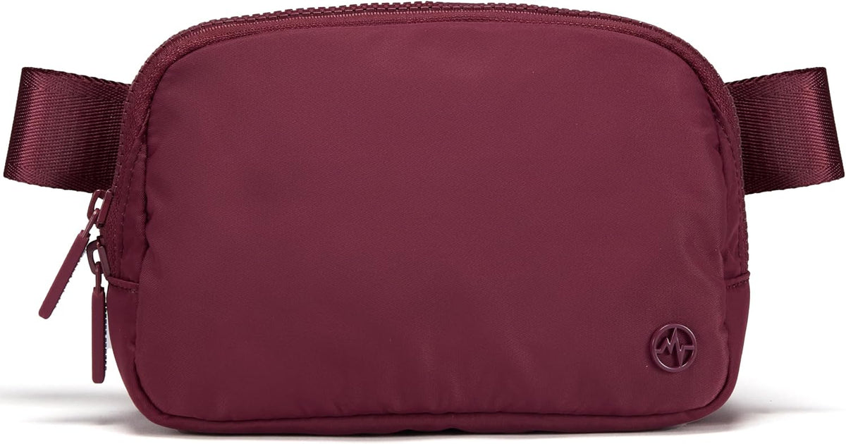 Pander Nylon Fanny Pack for Women, Two-Way Zipper Crossbody Bag