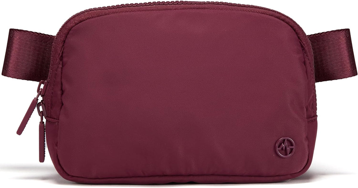 Pander Nylon Fanny Pack for Women, Two-Way Zipper Crossbody Bag