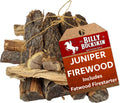 Billy Buckskin 18 LB Juniper Firewood Bundle – Aromatic & Seasoned Wood Logs with Fatwood Starter Sticks for Fire Pit, Campfire, Fireplace, Wood Stoves and Outdoor Grilling