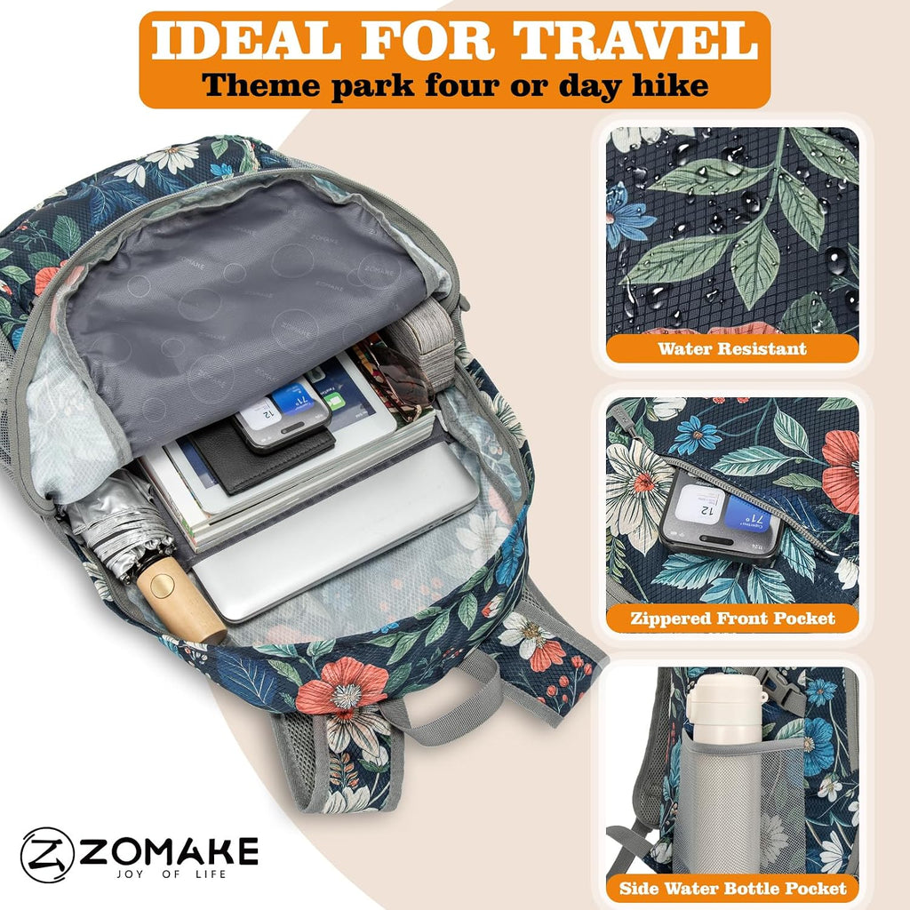 ZOMAKE Lightweight Packable Backpack 30L, Foldable Travel Hiking Daypack