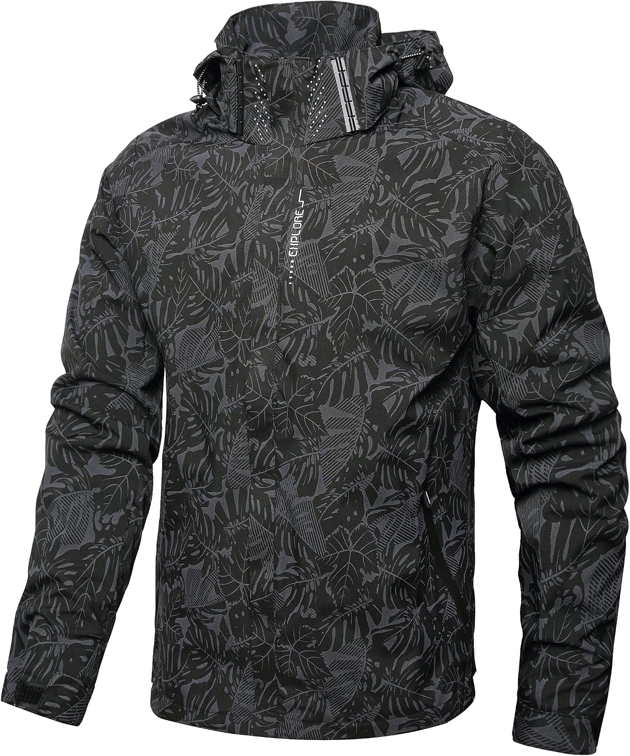 Men's Lightweight Waterproof Rain Jacket,Shell Hooded Outdoor Raincoat Hiking Windbreake jacket