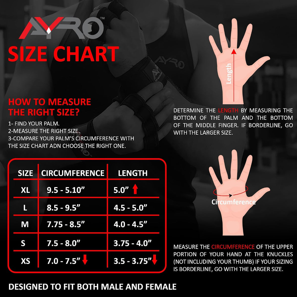 AYRO Workout Gloves for Men & Women, Gym Gloves, Weight Lifting Gloves