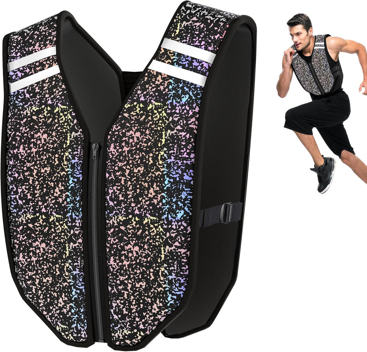 PROIRON Weighted Vest Soft Washable for Men Women 6.5lbs/11lbs/17.5lbs/22lbs,Fully Reflective Running Weight Vest,No Leakage Weighted Vest for Fitness,Workout,Weight Loss,Strength Training