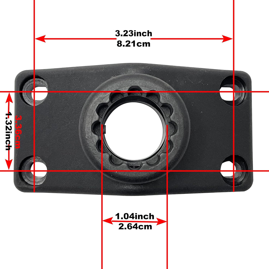 2 Pack Baitcaster/Spinning Rod Holder with Side Deck Mount