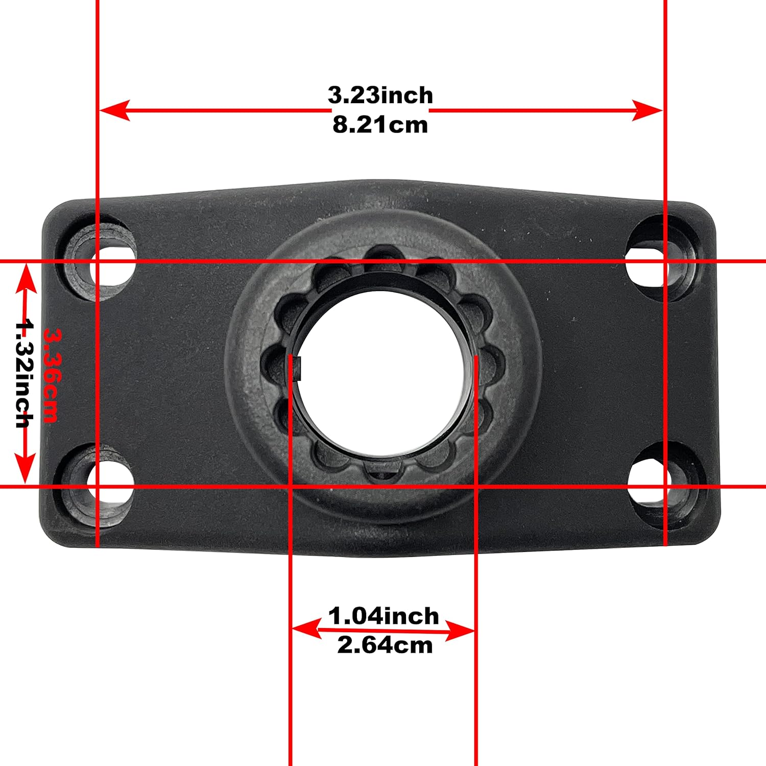 2 Pack Baitcaster/Spinning Rod Holder with Side Deck Mount