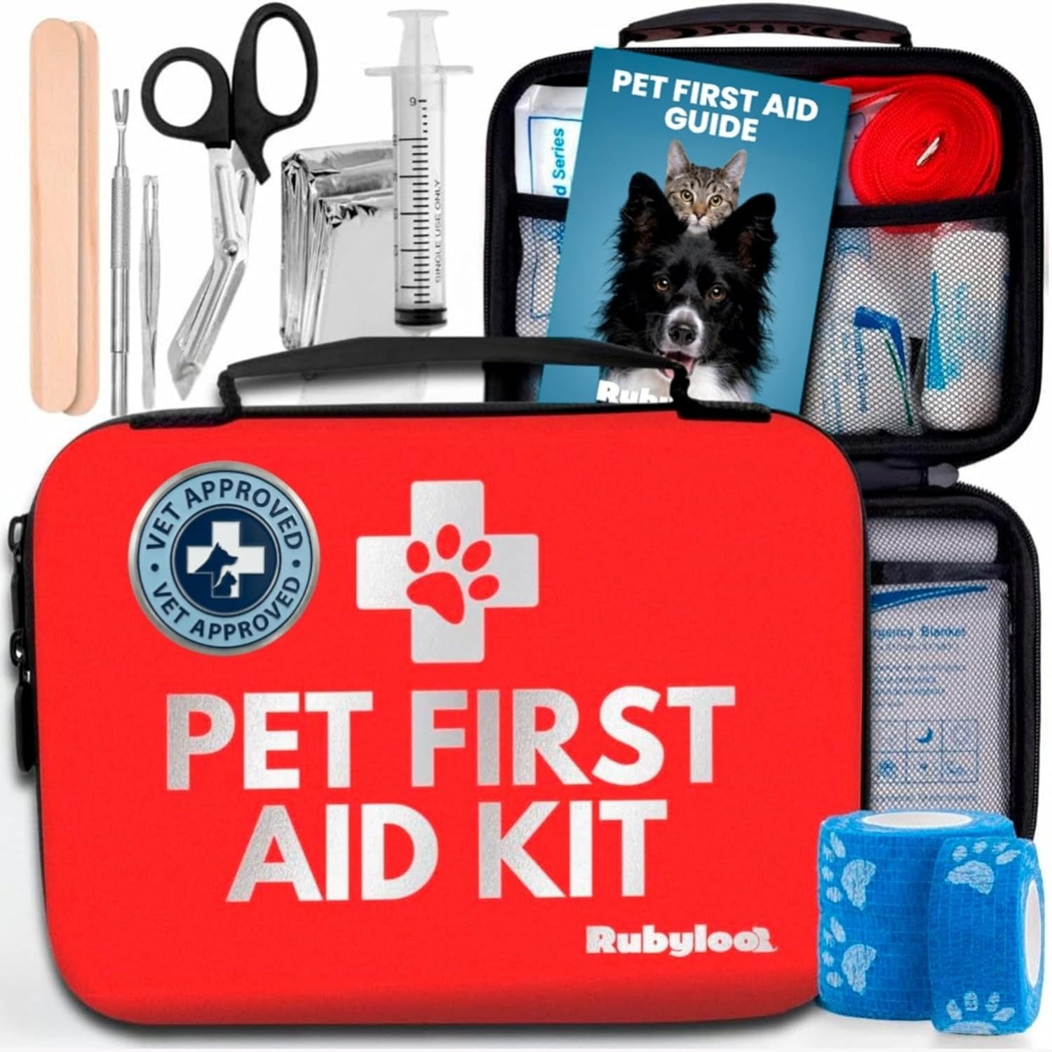 Dog First Aid Kit - Vet-Approved Emergency Kit for Dogs & Cats - Essential