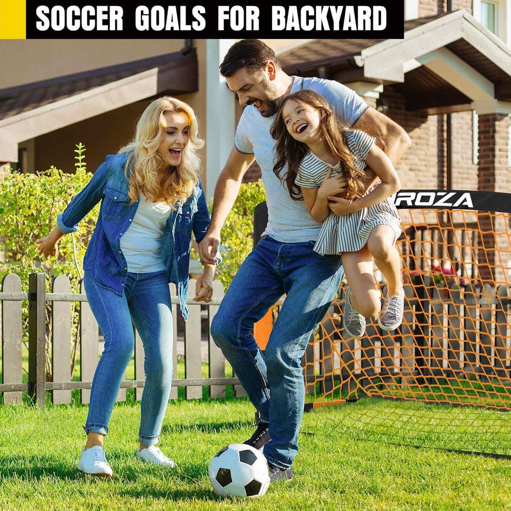 MUROZA Agility Ladder & Soccer Goal Training Set, 20ft Speed Ladder with Cones, Hurdles, Jump Rope & Parachute, Plus 2 Pack Pop Up Kids Soccer Goals with Ball & Cones for Backyard Sports Practice