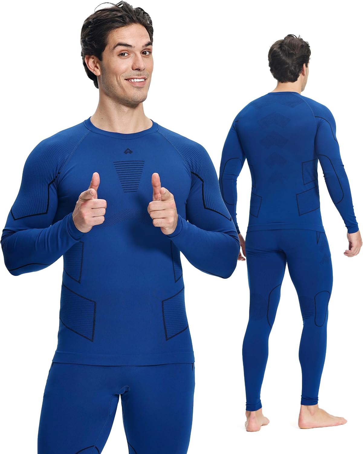 Pioneer Camp Thermal Underwear for Men Long Johns Quick Drying Top and Bottom Set Warm Base Layer Mens Cold Weather Skiing