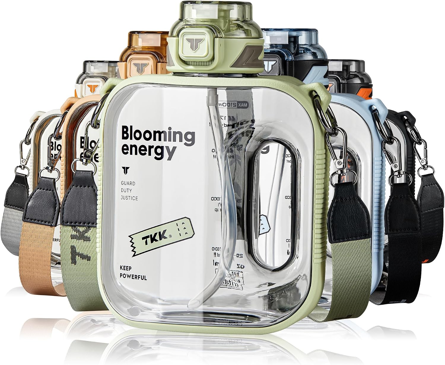TKK 64oz Half Gallon Hydration Jug with Straw - BPA Free Tritan, Dishwasher Safe Large Capacity Plastic Water Bottle for Gym,Yoga,Travel,Camping & Outdoor