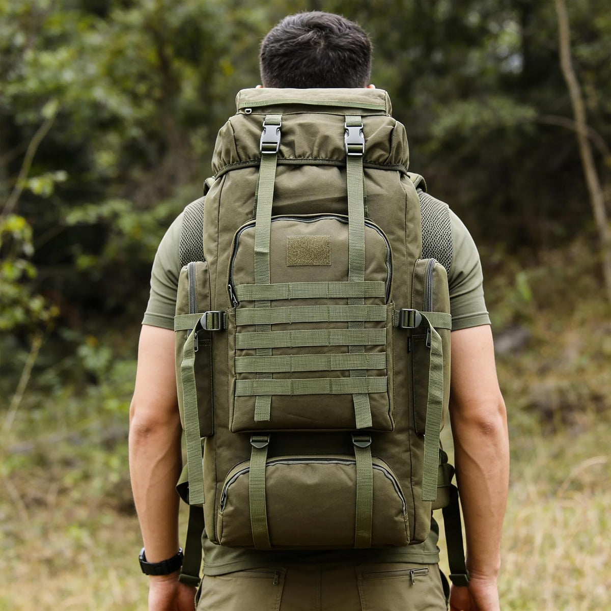 Hiking Backpack for Men 70L/100L Camping Backpack Military Rucksack Molle 3 Days Assault Pack for Climbing