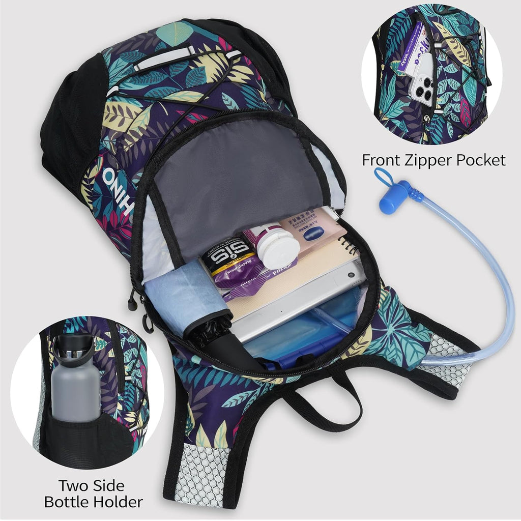 Lightweight Hydration Backpack, Running Backpack with 2L Water Bladder