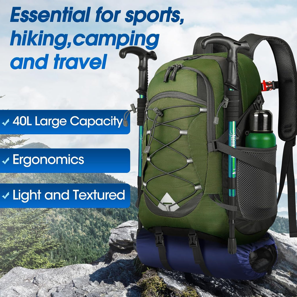 IGOLUMON Hiking Backpack 40L Packable Lightweight Camping Daypack Men Women