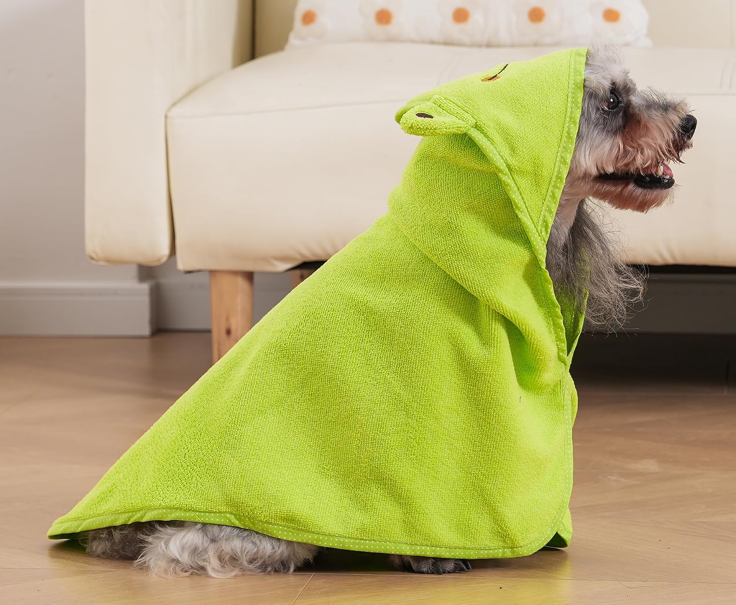 Dog Hooded Bathrobe Towel Fast Drying Absorbent Bath Warm Blanket