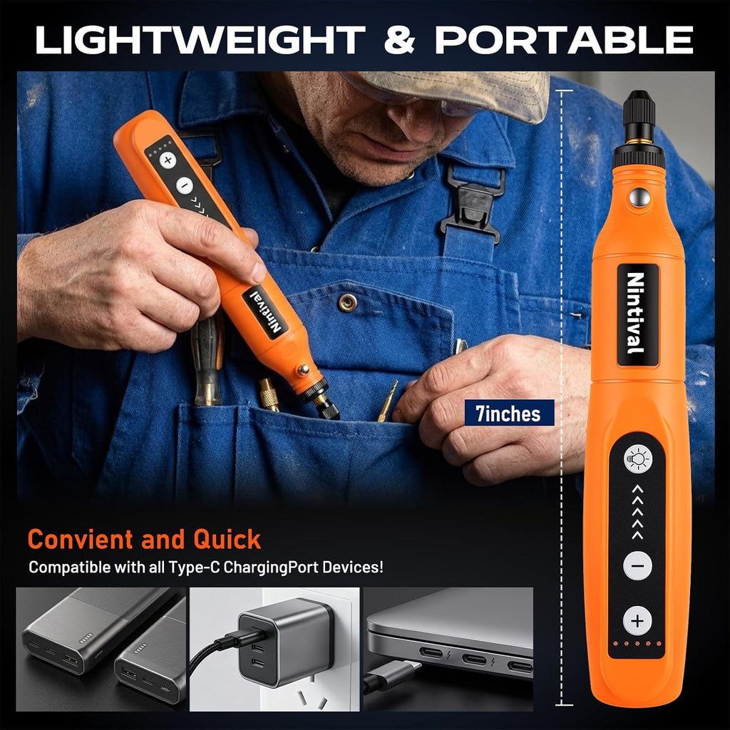 Mini Power Cordless Rotary Tool Kit, Rotary for 3D DIY Crafts