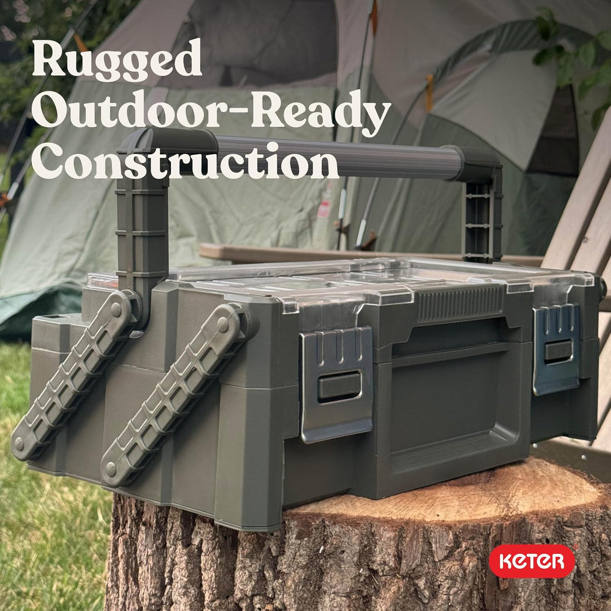 18" Camp & Trail Gear Organizer, Heavy-Duty Cantilever Storage Box