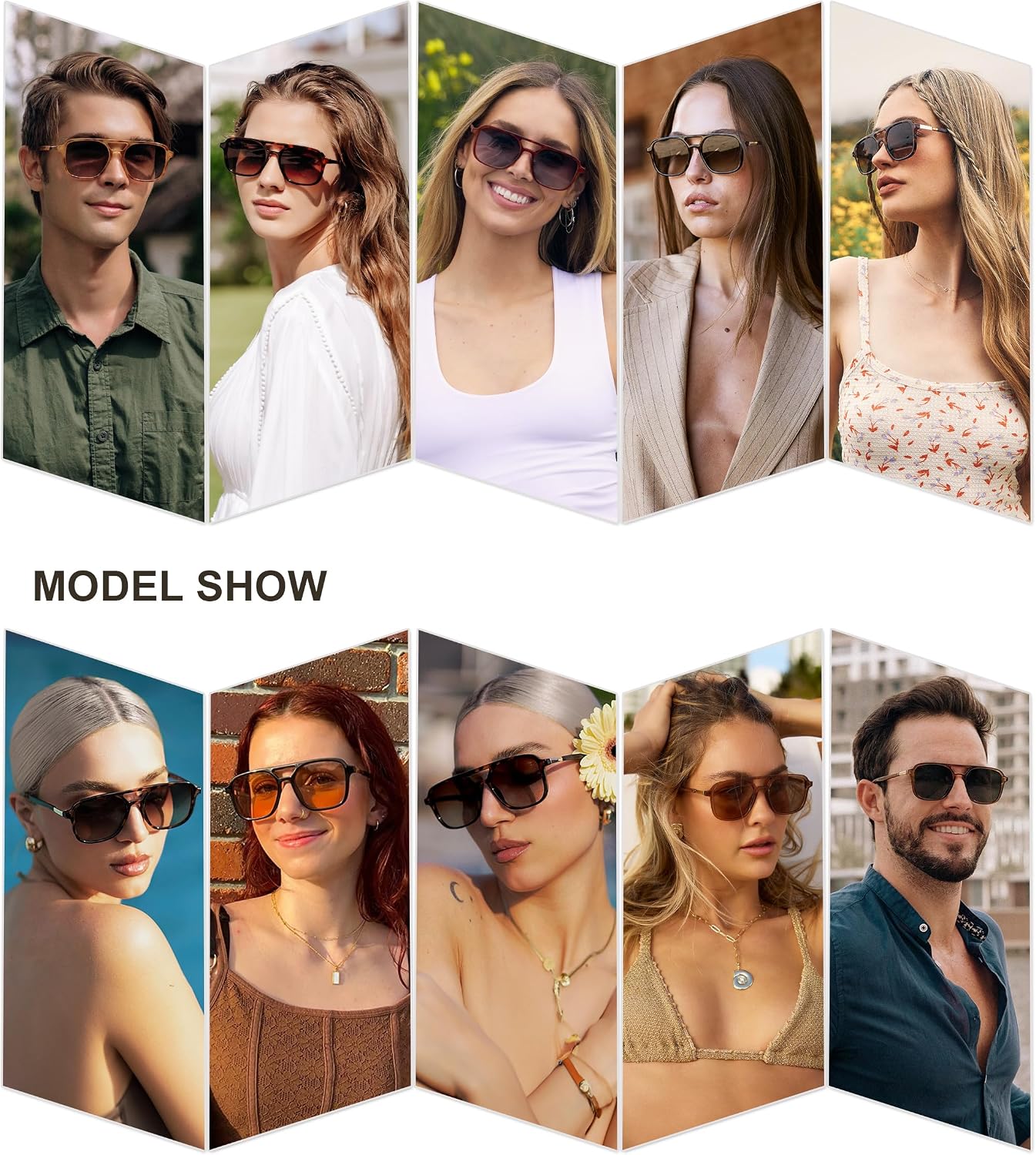 SOJOS Retro Aviator Sunglasses Womens Mens,Trendy Rectangle Shades SJ2202