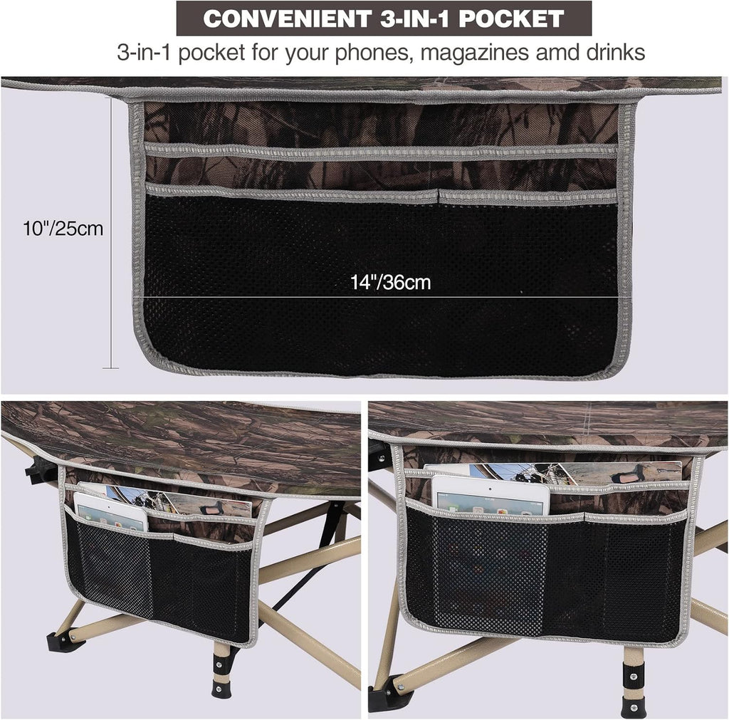 REDCAMP Folding Hunting Cots for Adults 500lbs