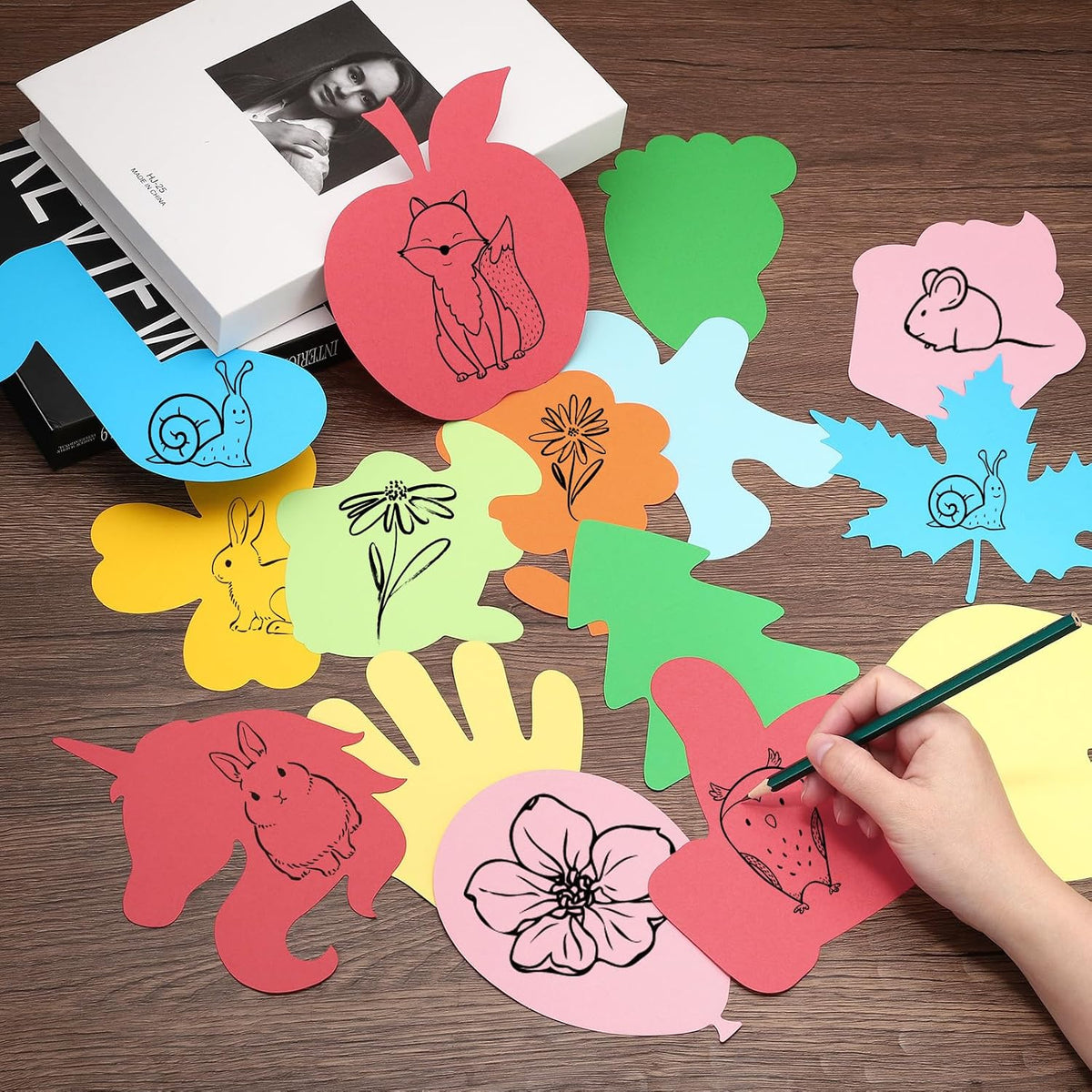 PATIKIL Balloon Cutouts, 45 Pack Paper Balloons, Colorful Balloon Cutout for Classroom Decoration DIY Craft Project, Assorted Color