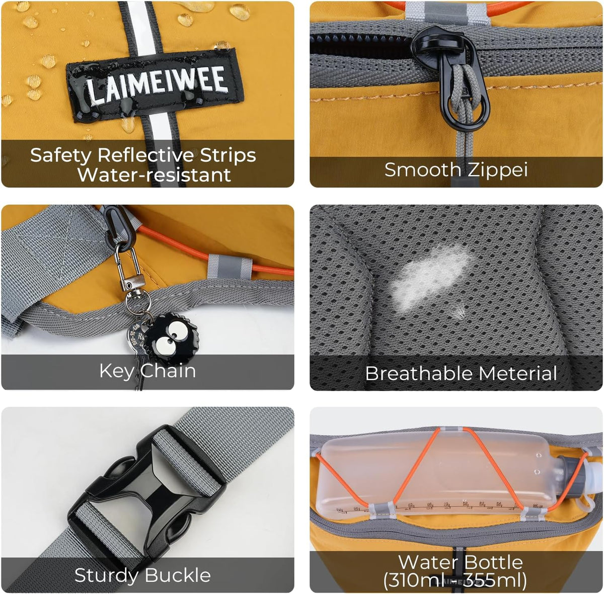 2L Fanny Pack for Women Men, Anti‑theft Waist Bag with RFID Blocking