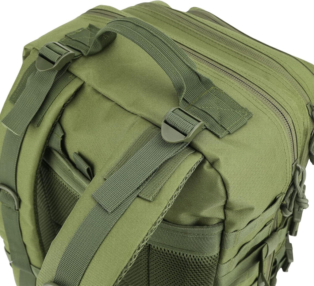 REEBOW GEAR Military Tactical Backpack for Men Large Army 3 Day Assault Pack Molle Hiking Daypack Bag (Green)