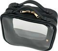 JAZD Clear Makeup Bag Toiletry Bag for Women Cosmetic Case Large Capacity Travel Make Up Bag Organizer Transparent Storage Compartment TSA Approved