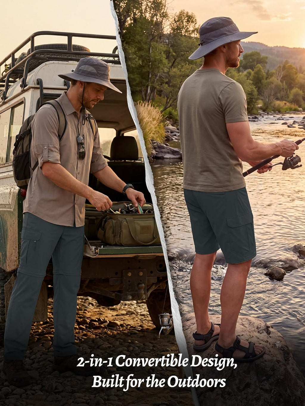 Men’s Safari Lightweight Convertible Hiking Pants