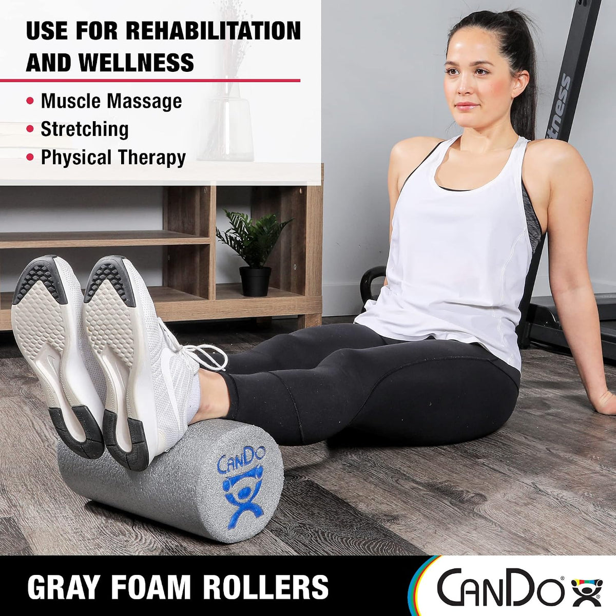 CanDo-30-2500 Plus Foam Roller, 6" X 36", Round