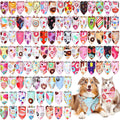Huhumy 100 Pcs Donut Dog Bandanas Bulk Summer Donut Bandanas for Dogs