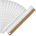 12 Inch Metal Ruler with Cork Backing, Imperial & Metric 10 Pack
