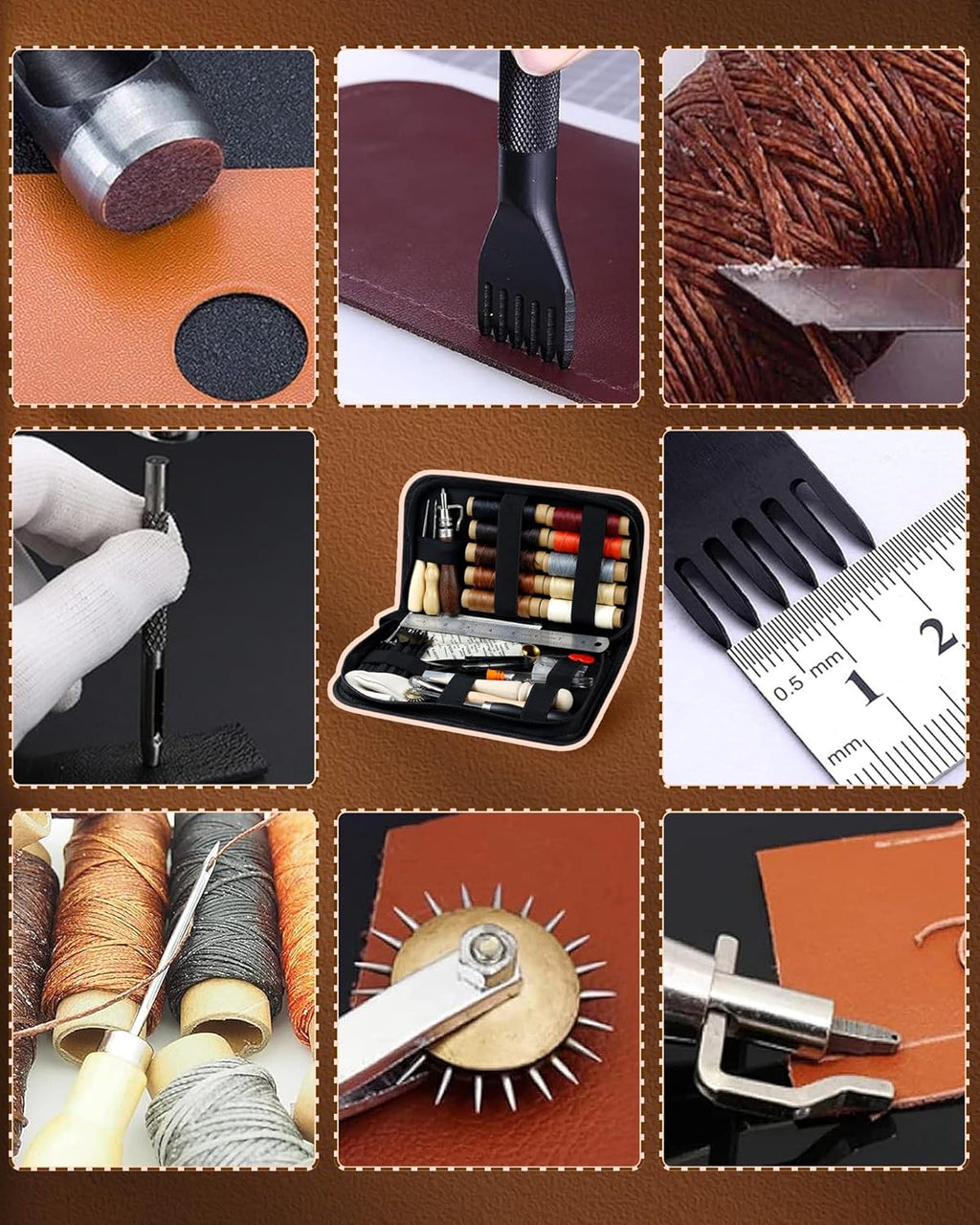 Leather Working Tools for Beginners: Professional Leather Tools with Punch