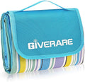 GIVERARE Picnic Beach Blanket, XL Sandfree Waterproof Outdoor Camping Blanket, Quick Drying Oxford Family Mat, Portable Extra Large Picnic Mat for Travel, Hiking, Music Festival, Lawn