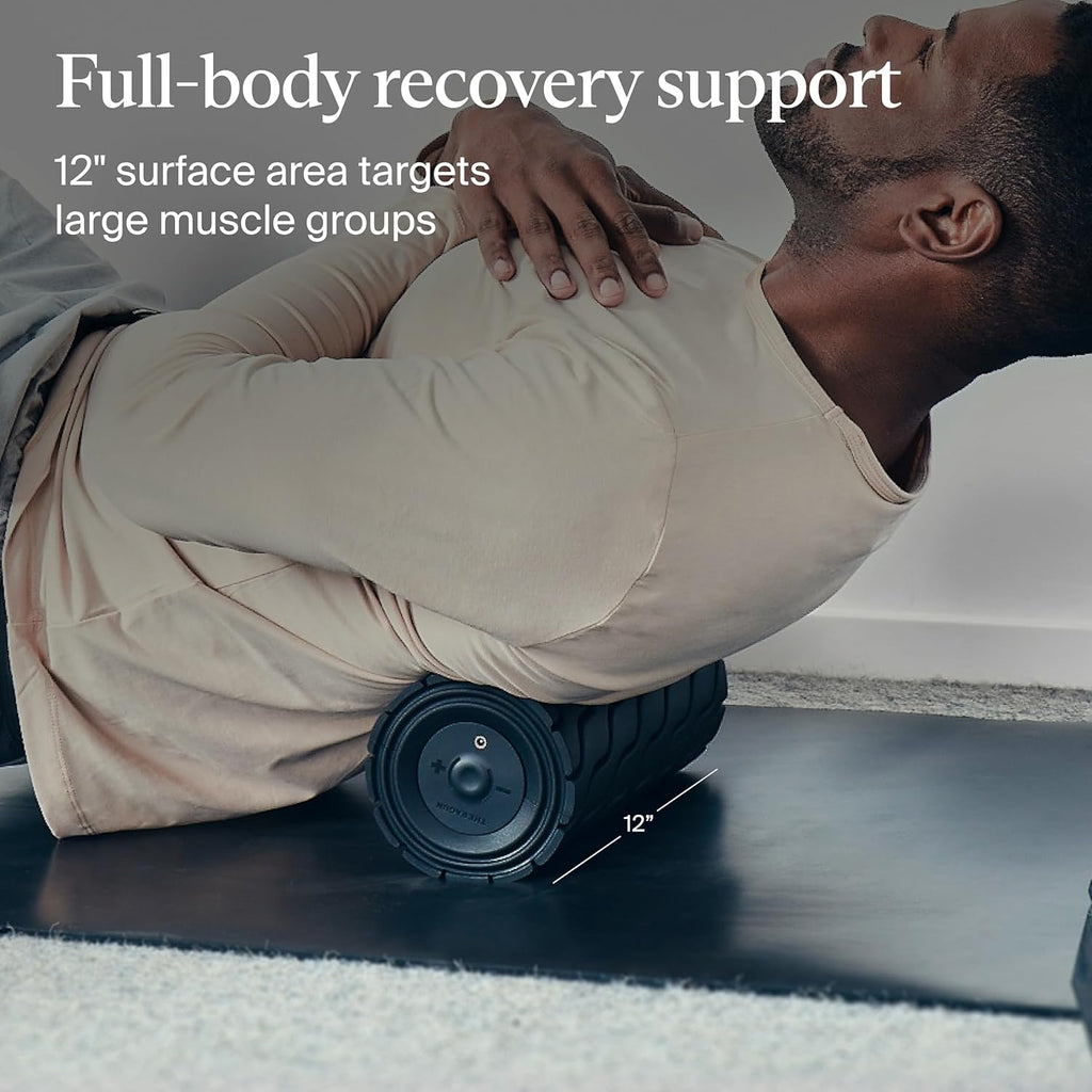 TheraGun Therabody WaveRoller - High Density Foam Roller for Body and Large Muscles. Bluetooth Enabled with 5 Customizable Vibration Frequencies in Therabody App