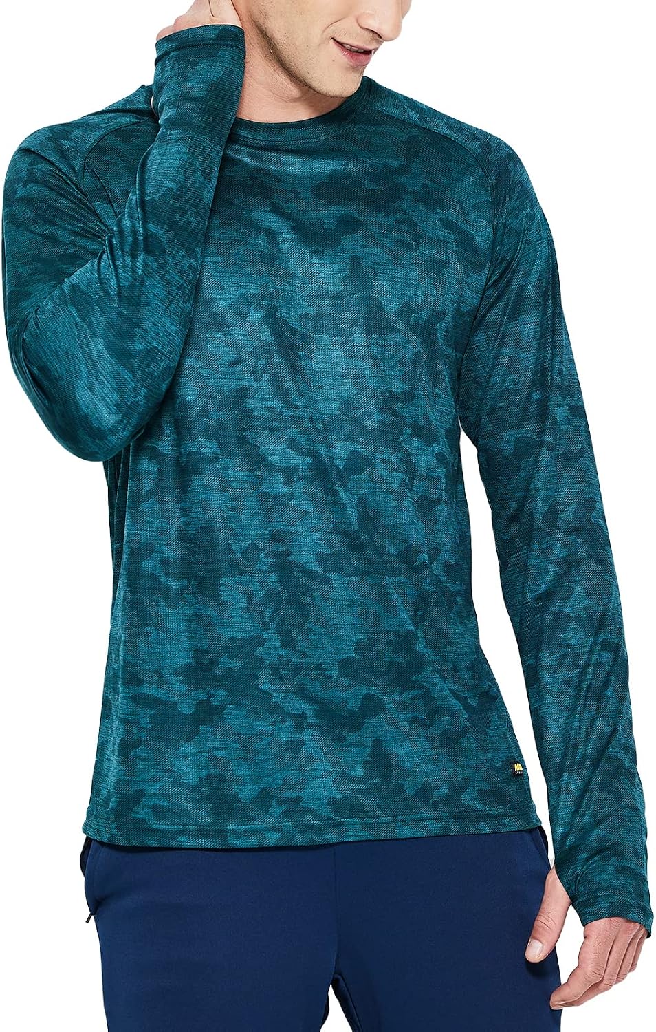 MIER Men's UPF 50+ Rash Guard Long Sleeve Shirts Dry Fit Fishing Running