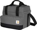 Carhartt Insulated Two Compartment Cooler, Durable Water Repellent Material W/Front Zippered Pocket for Camping, Beach & Travel
