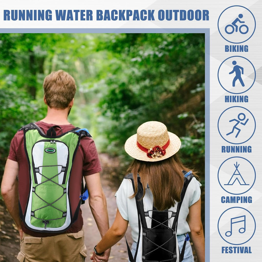Chunful 2L Hydration Backpack Lightweight Water Bladder Pack