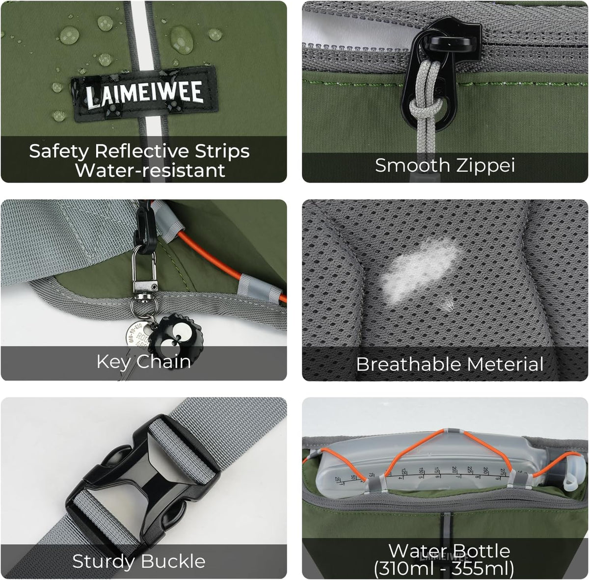 2L Fanny Pack for Women Men, Anti‑theft Waist Bag with RFID Blocking