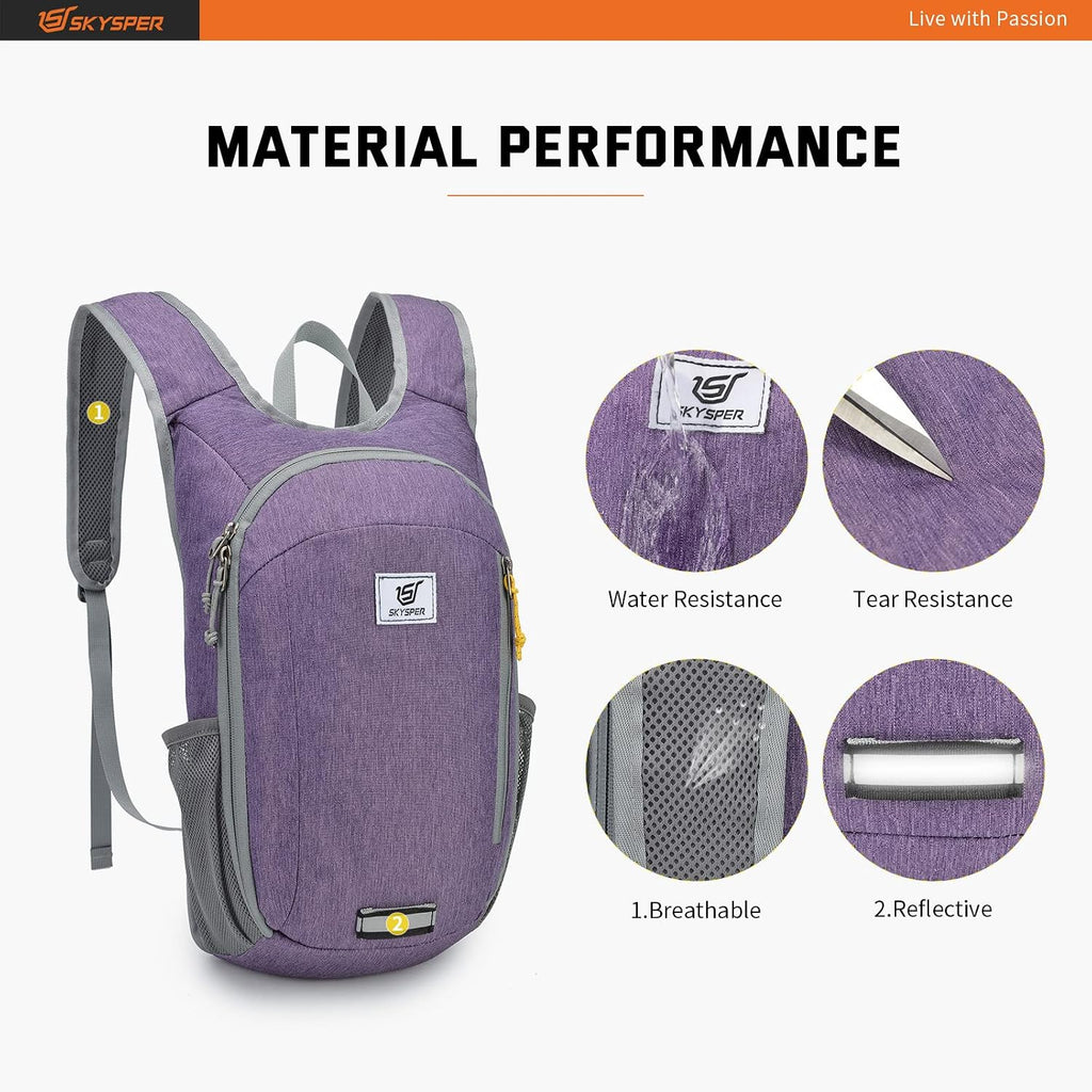 SKYSPER Small Daypack 10L Hiking Backpack Packable Lightweight Travel Day Pack for Women Men