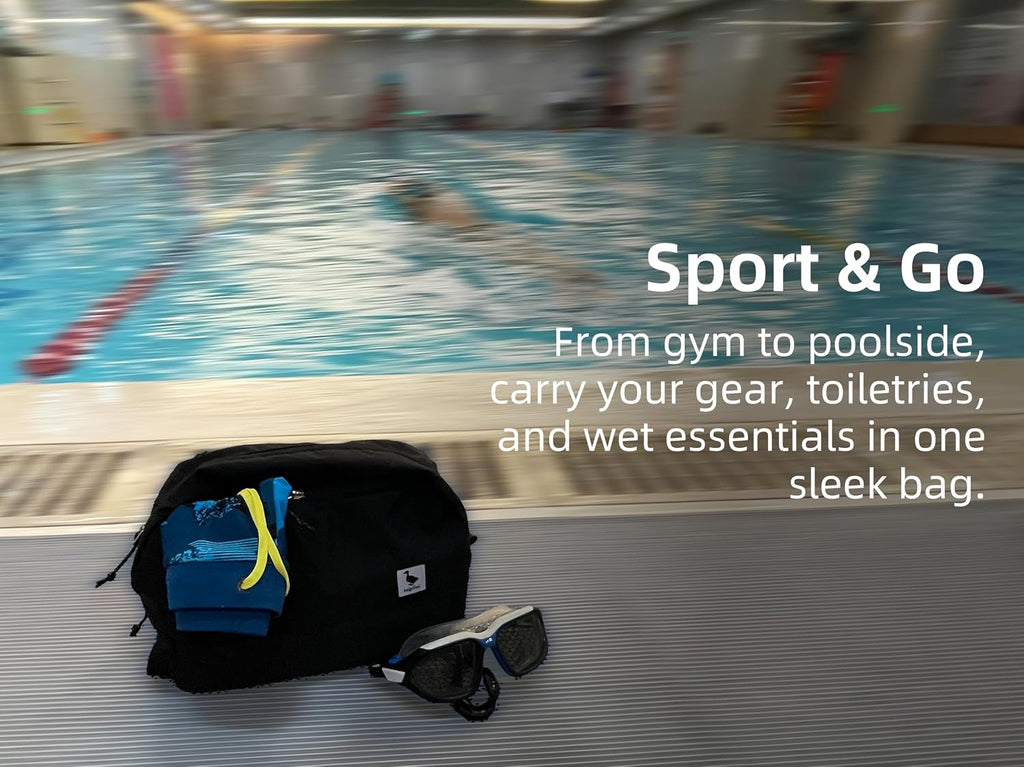 Travel Toiletry Bag For Women, 8L Large Packing Cube with Waterproof TPU Wet/Dry Compartment