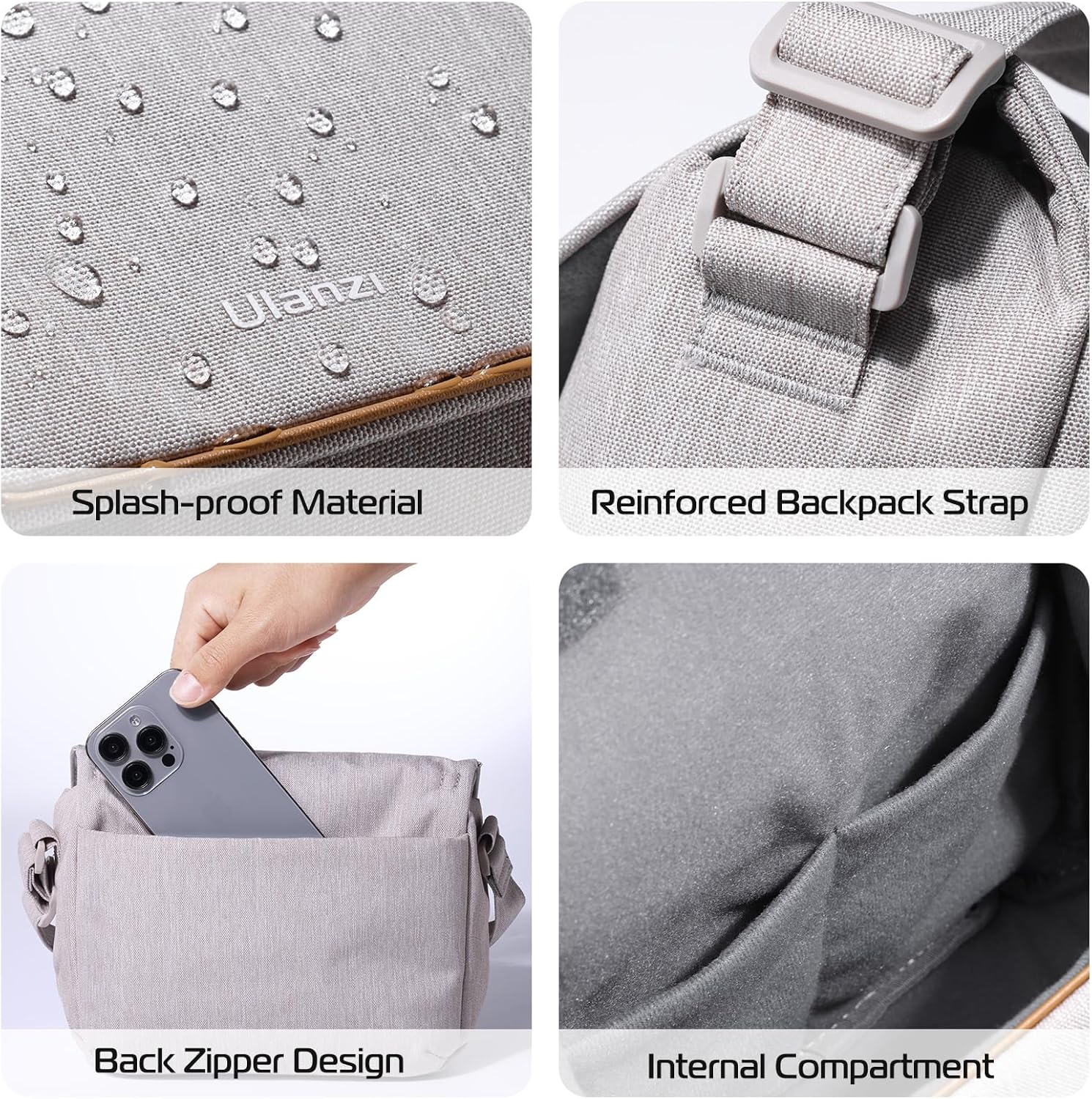 ULANZI 3L Camera Bag, Professional SLR/DSLR Crossbody Bag Shoulder Case