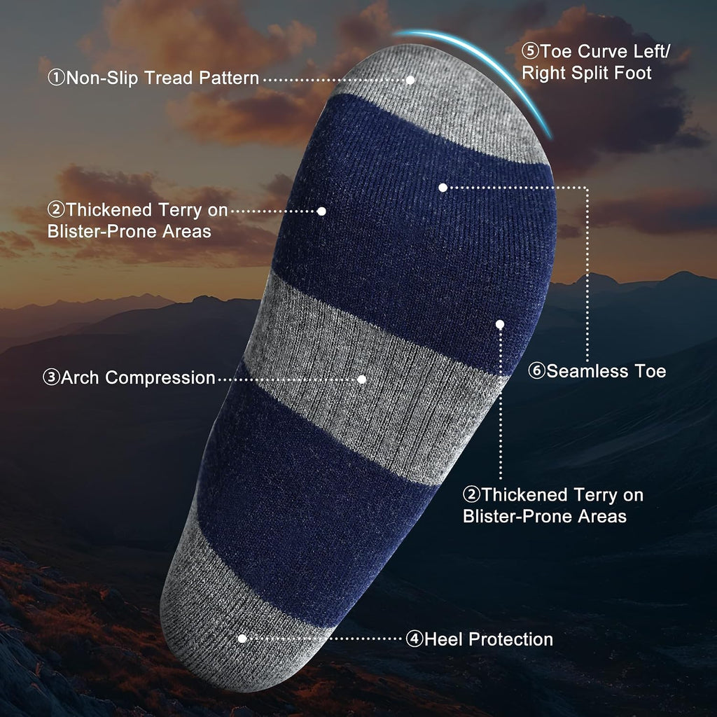 innotree Men's Merino Wool Hiking Socks 3 Pairs