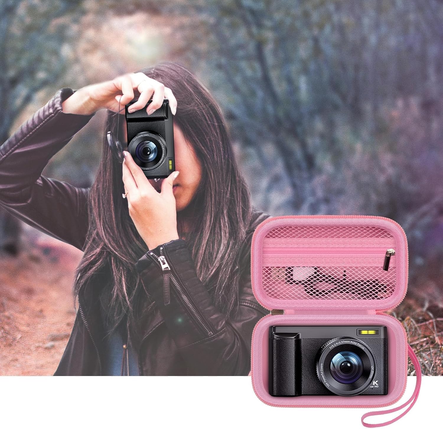 Digital Camera Case for Travel & Cruises, Case Only, Pink
