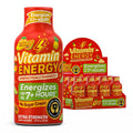 Vitamin Energy Tropical Infusion Extra Strength Energy Shot, 4 Pack - Up to 7 Hrs, 260mg Natural Caffeine, Zero Sugar - BCAAs + CoQ10, Focus Support, B12 B6 Niacin, 1.93 fl oz, Keto Vegan