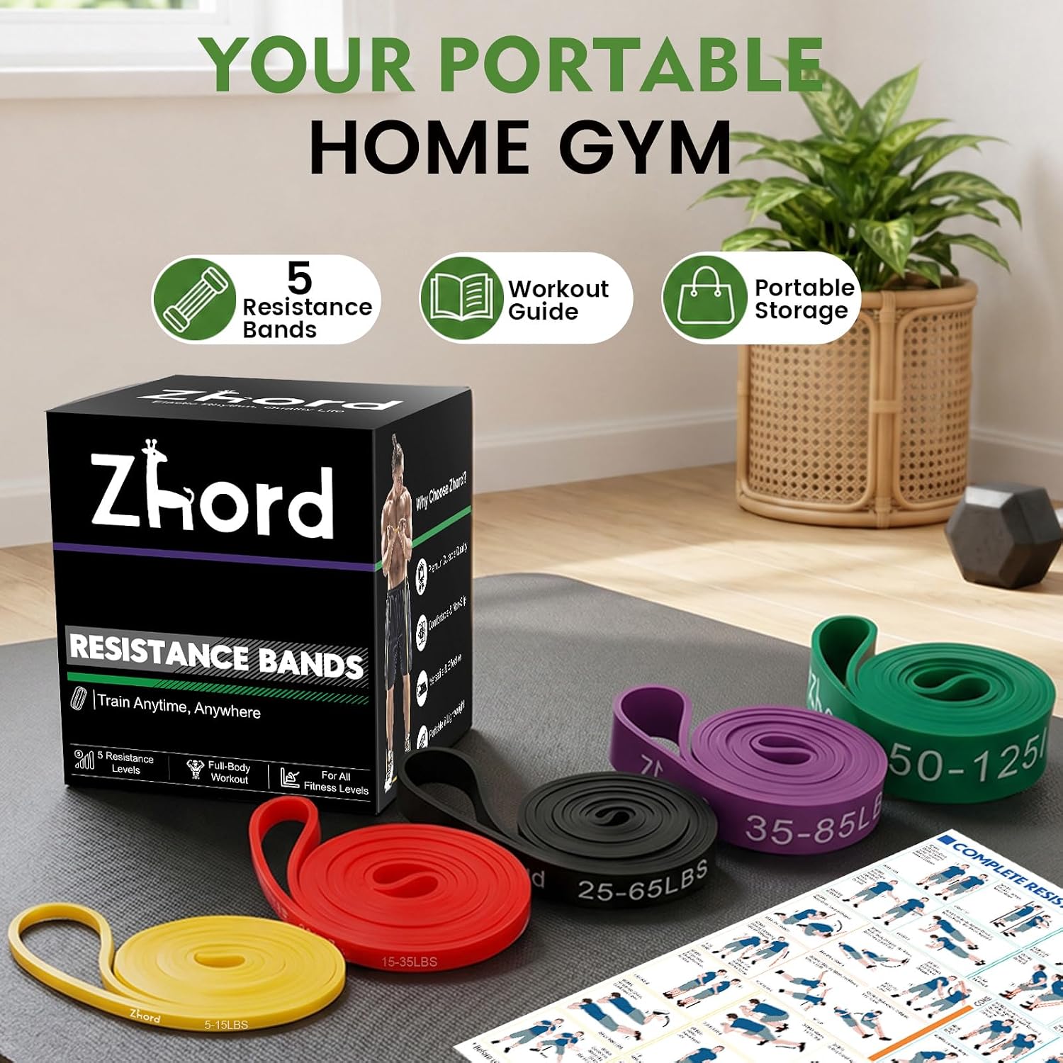Resistance Bands, Exercise Bands Set for Working Out and Stretching