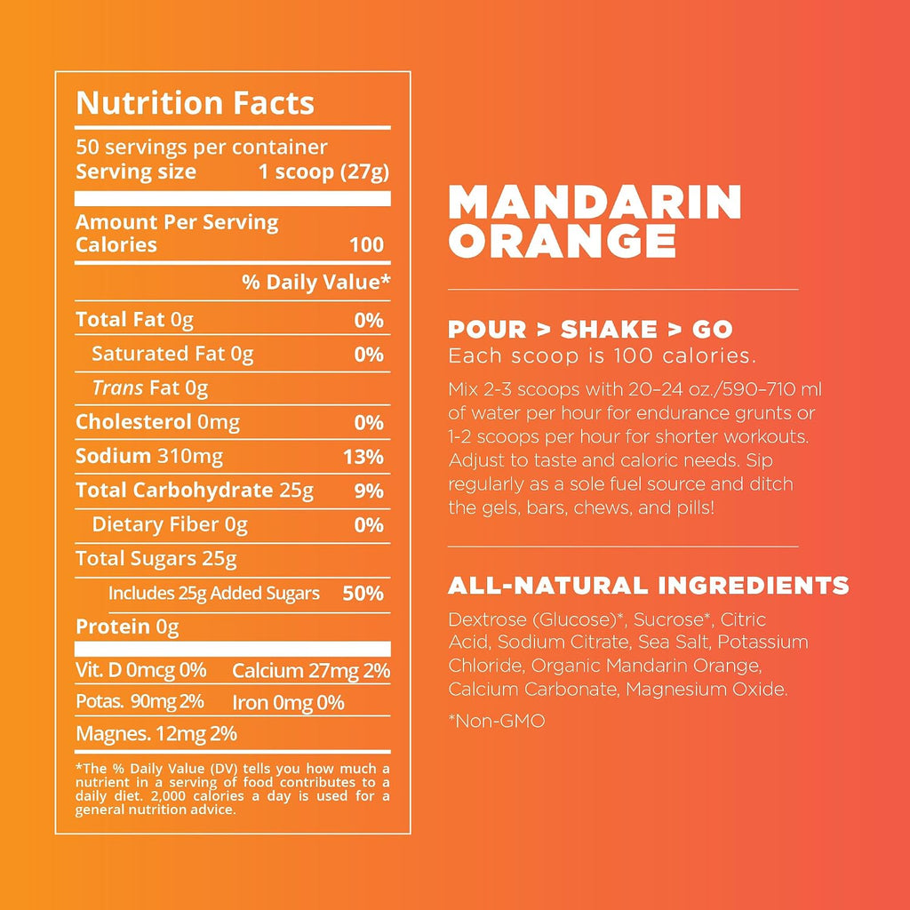 Tailwind Nutrition Endurance Fuel, Mandarin, 30-Serving Bag